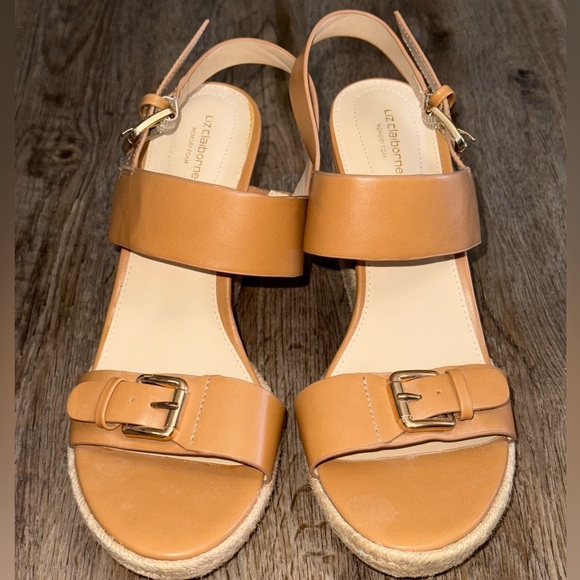 Liz Claiborne • Marley Wedge Memory Foam Buckle Sandals - Picture 2 of 13